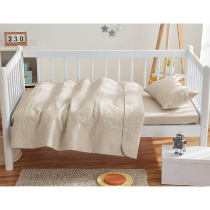 Set di biancheria da letto per bambini Clara Clark Grid Weave, set copriletto 3 pezzi, piumone trapuntato per tutte le stagioni, lenzuolo con angoli e federa.