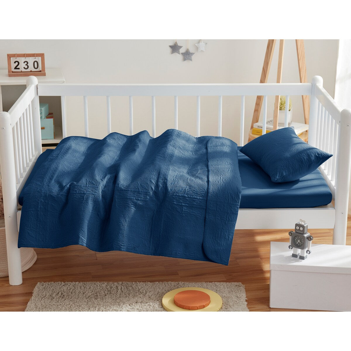 Set di biancheria da letto per bambini Clara Clark Grid Weave, set copriletto 3 pezzi, piumone trapuntato per tutte le stagioni, lenzuolo con angoli e federa.