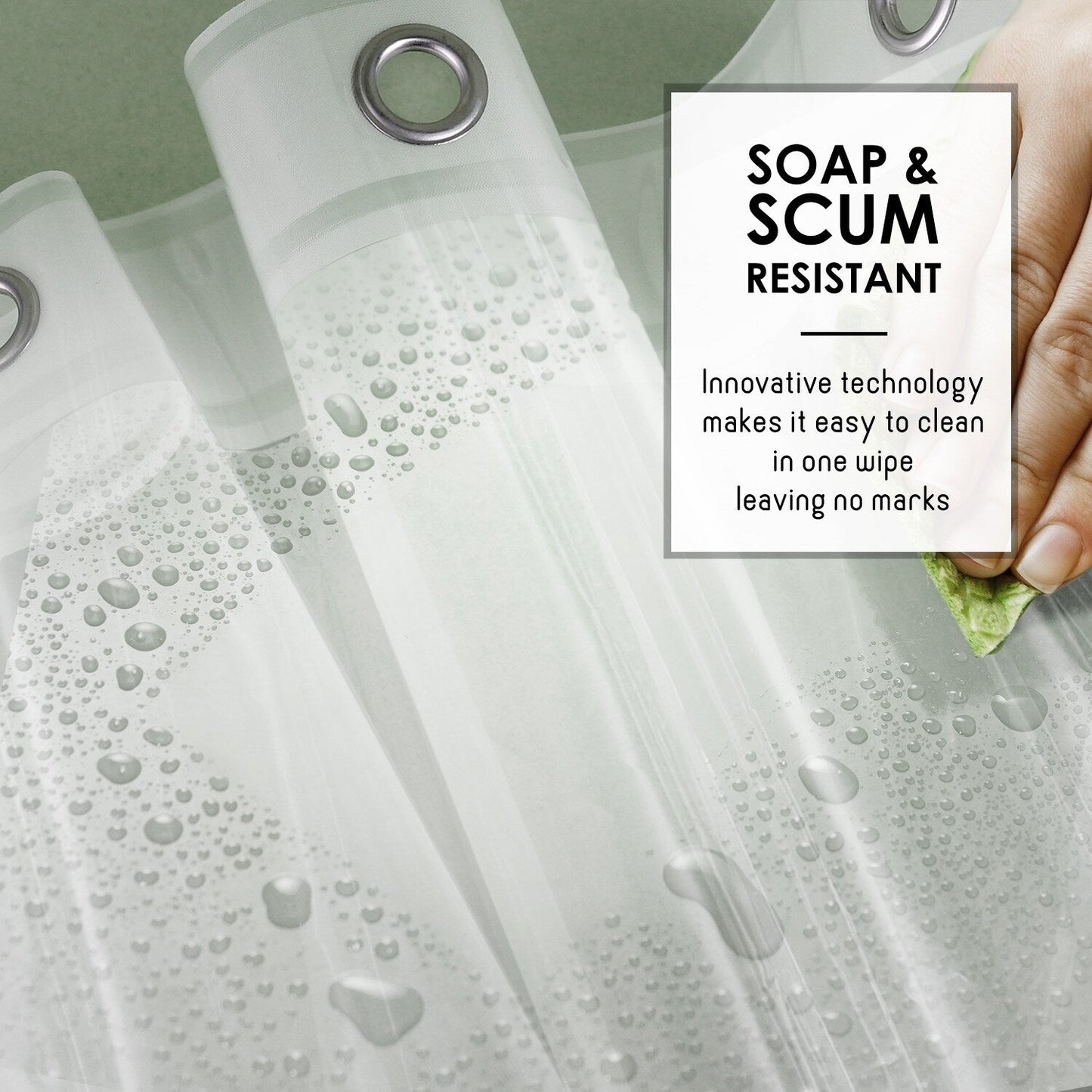 Tenda da doccia Clara Clark Heavy Duty 5G resistente alla schiuma