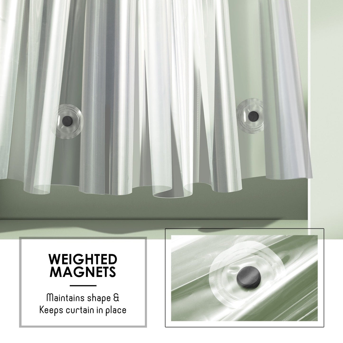 Tenda da doccia Clara Clark Heavy Duty 5G resistente alla schiuma