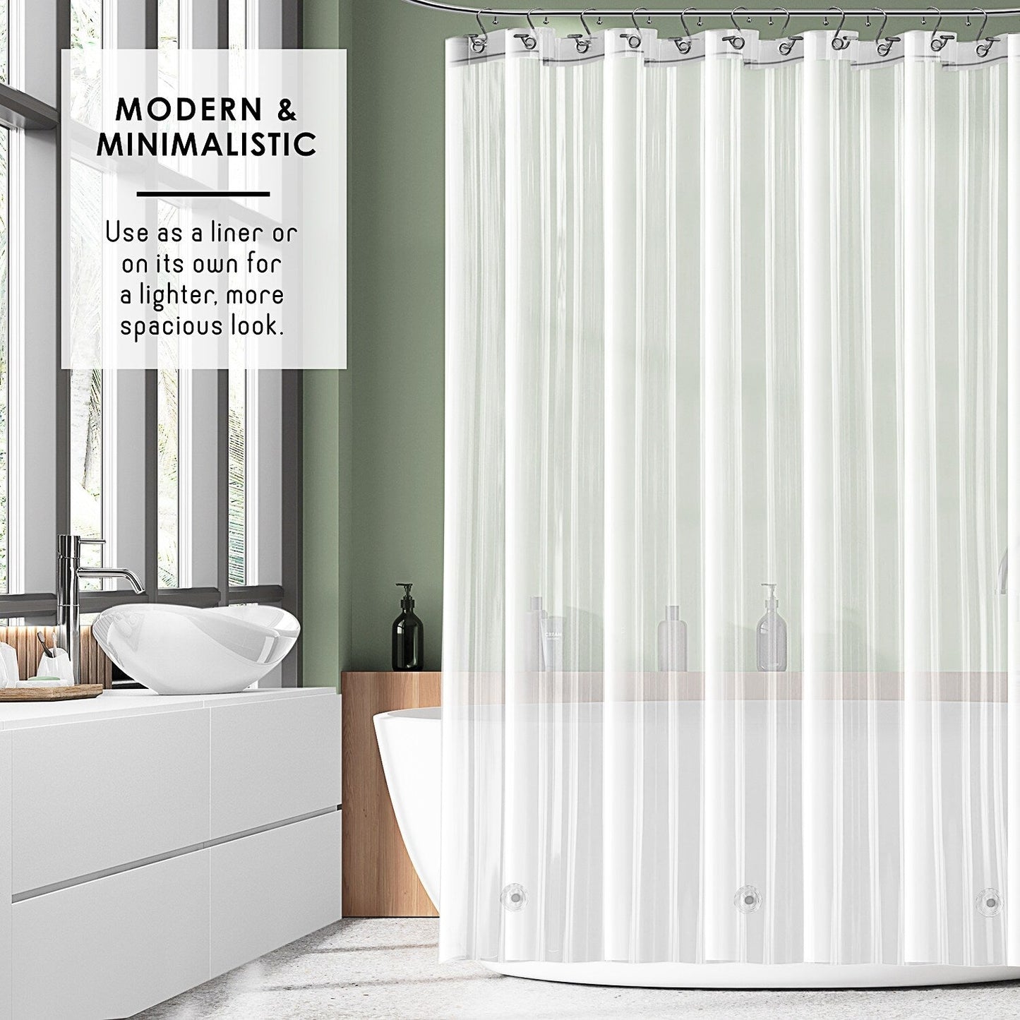 Tenda da doccia Clara Clark Heavy Duty 5G resistente alla schiuma