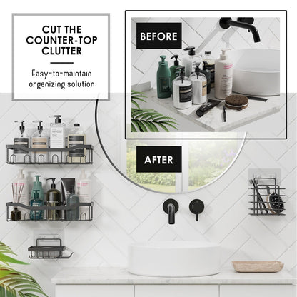 Clara Clark Shower Caddy adesivo portaoggetti per doccia