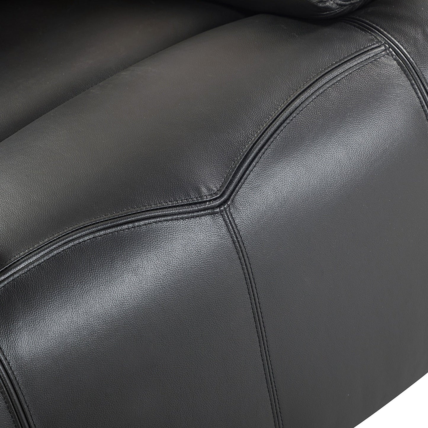 Poltrona reclinabile elettrica Clara in vera pelle con cuscino imbottito, set da 2