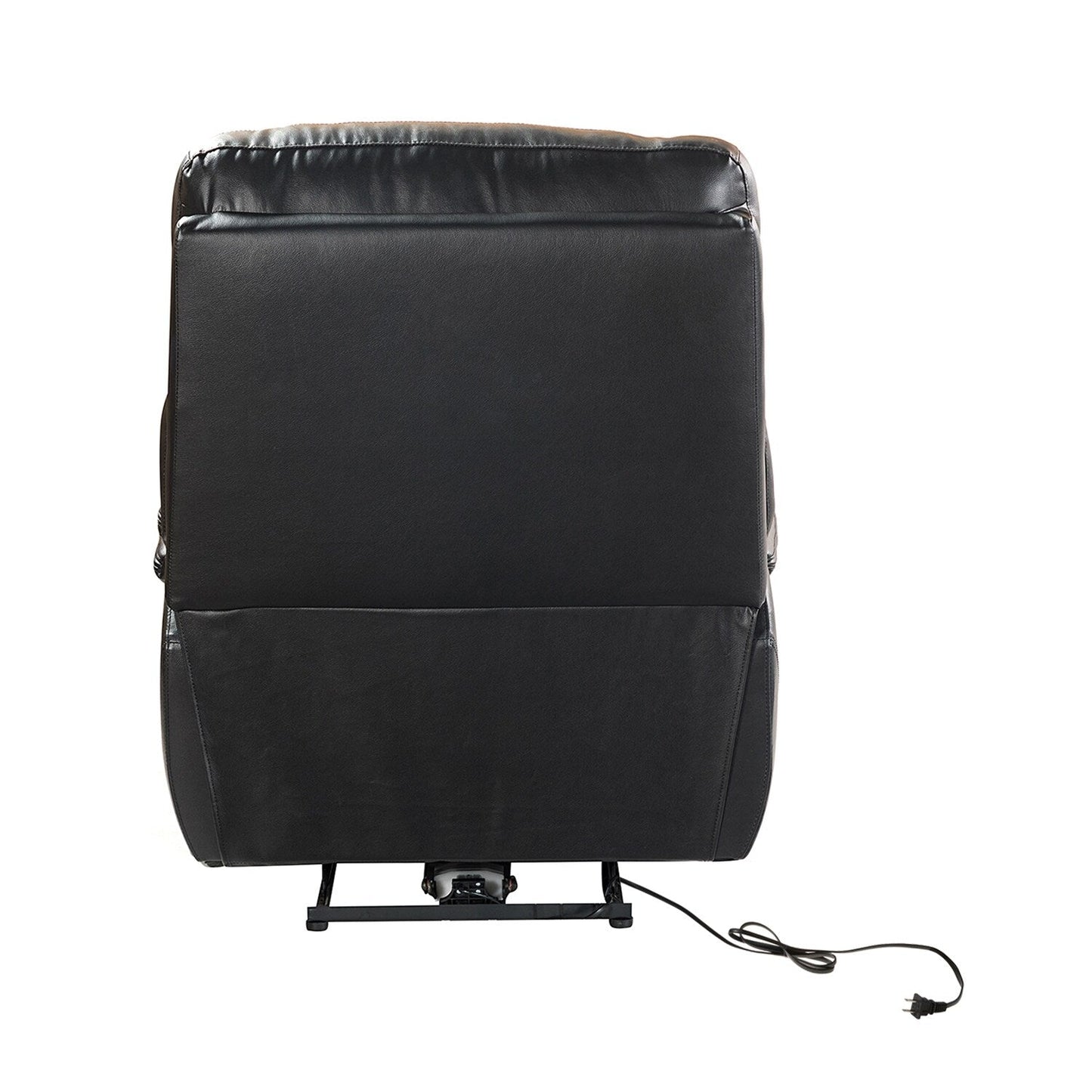 Poltrona reclinabile elettrica Clara in vera pelle con cuscino imbottito, set da 2