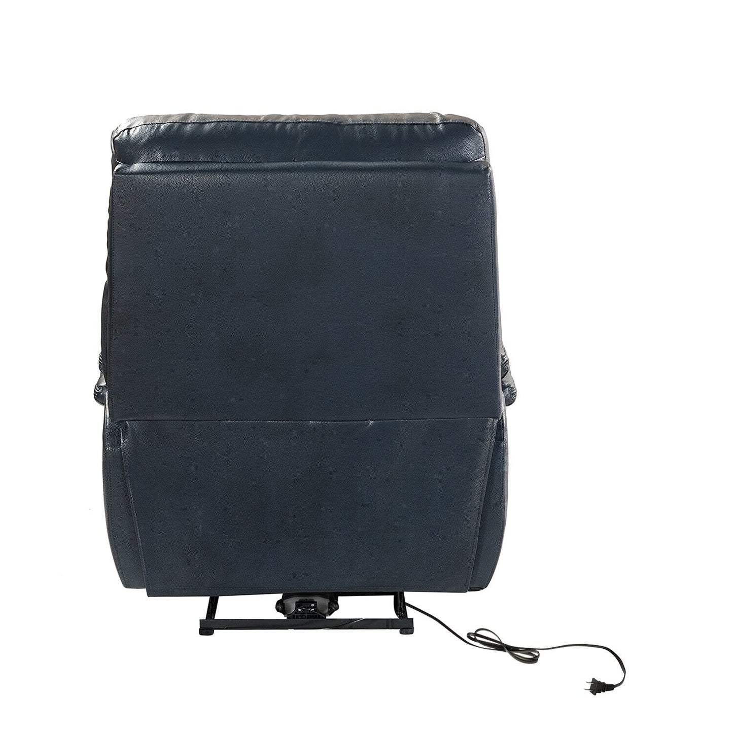 Poltrona reclinabile elettrica Clara in vera pelle con cuscino imbottito, set da 2