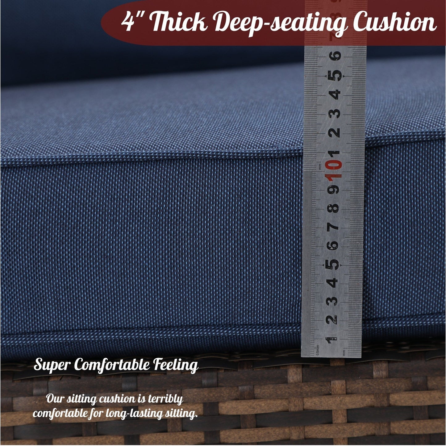 Set di 3 sedie a dondolo girevoli in rattan e vimini Clarese per esterni di Havenside Home