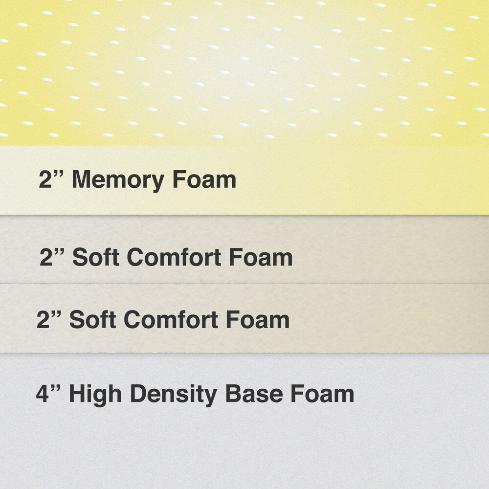 Materasso in memory foam ventilato Postureloft Classic da 10 pollici, misura XL