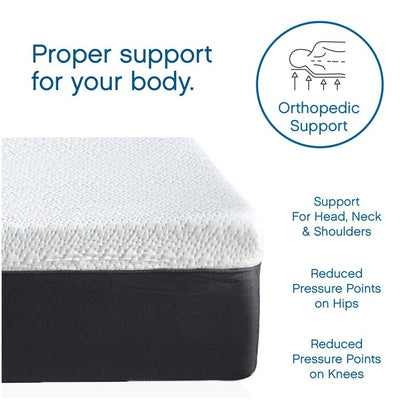 Materasso in memory foam ventilato Cool Gel Classic Brands da 12 pollici, certificato CertiPUR USA, materasso in una scatola, singolo