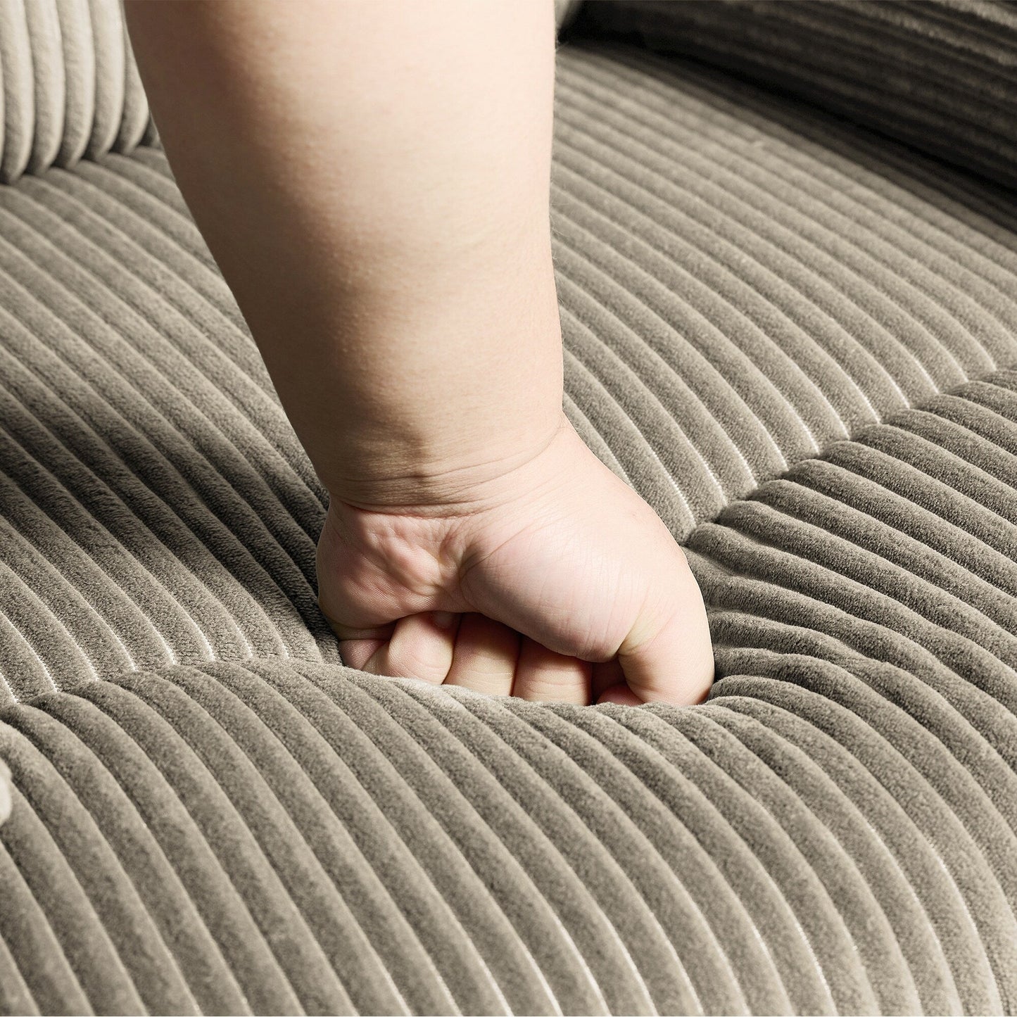 Poltrona reclinabile manuale classica con schienale a spinta e rivestimento in velluto a coste (set da 2)