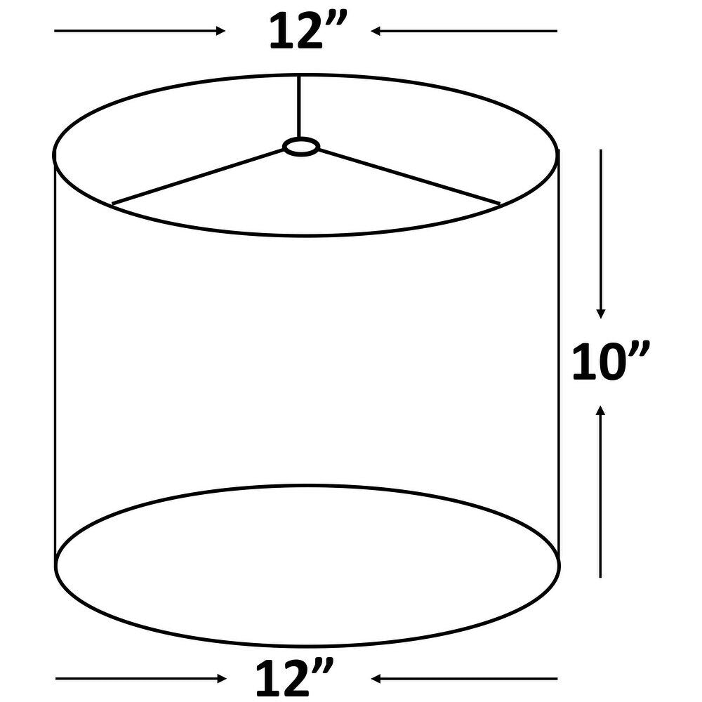 Paralume classico in finta seta a tamburo disponibile da 8 a 16 pollici