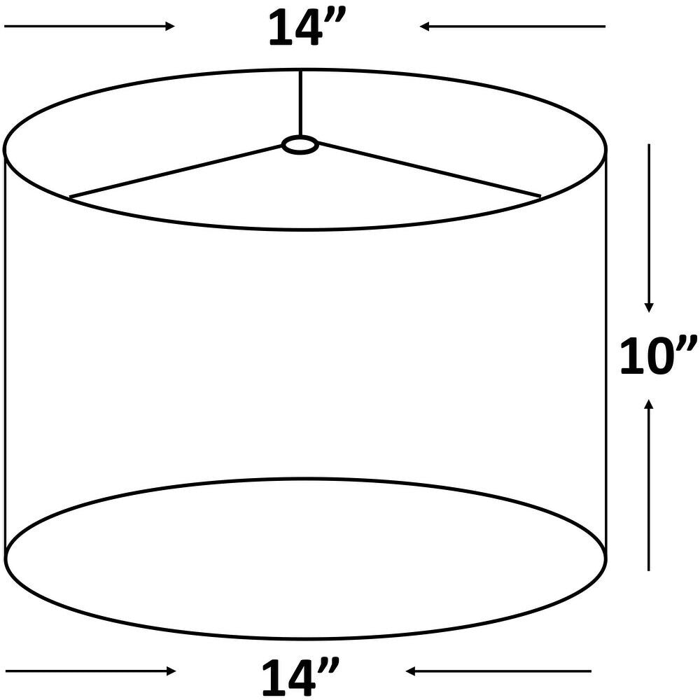 Paralume classico in finta seta a tamburo disponibile da 8 a 16 pollici
