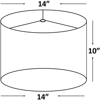 Paralume classico in finta seta a tamburo disponibile da 8 a 16 pollici