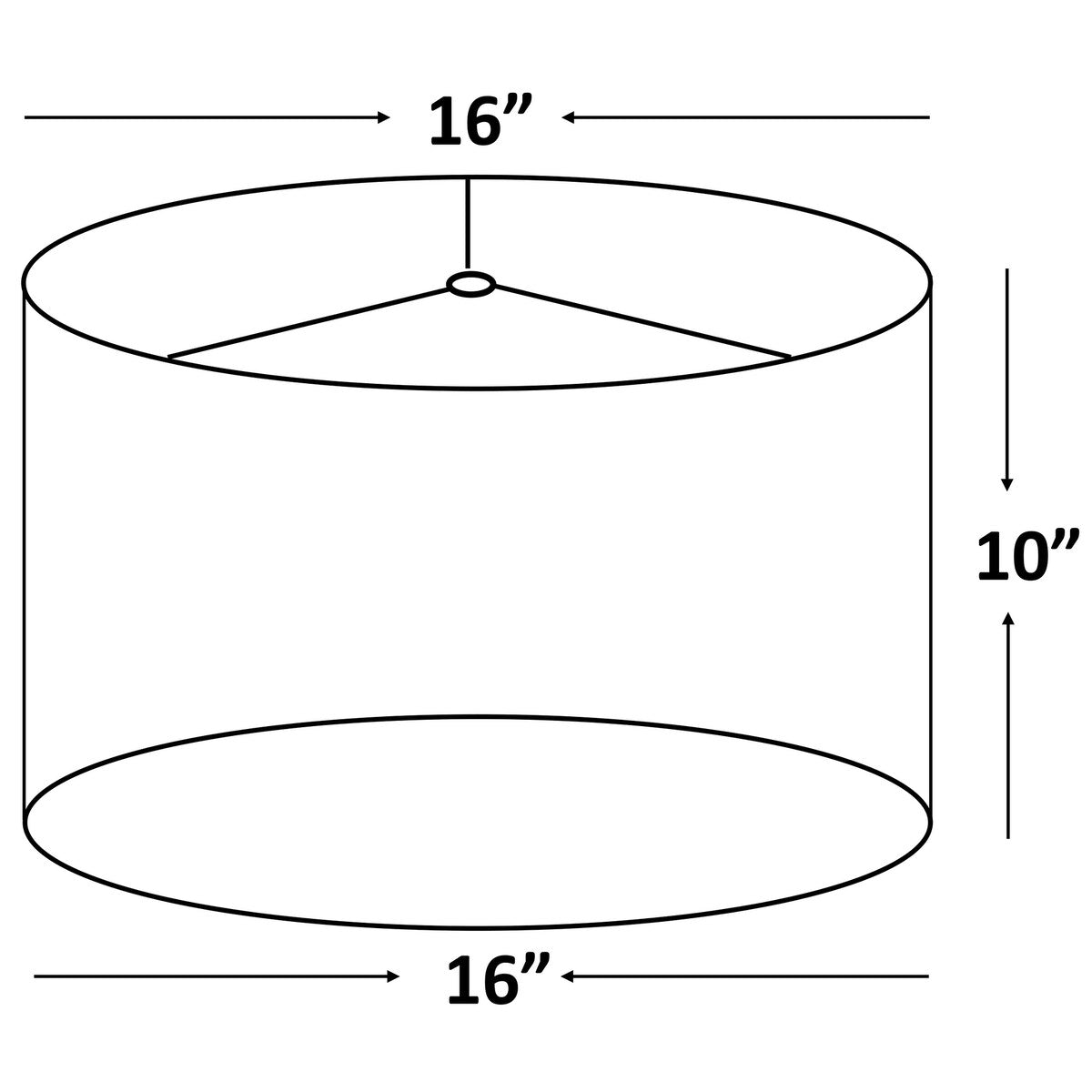 Paralume classico in lino liscio a tamburo, dimensioni inferiori da 8 a 16
