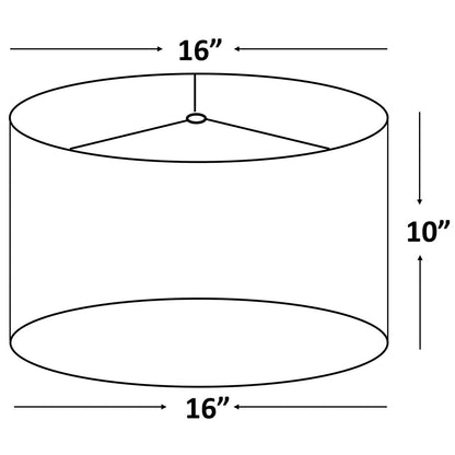 Paralume classico in lino liscio a tamburo, dimensioni inferiori da 8 a 16