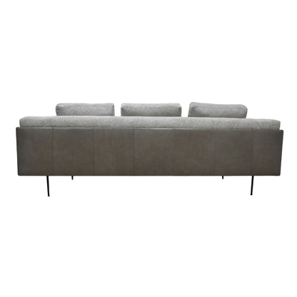 Divano in tessuto e pelle Sinclair di Classic Home