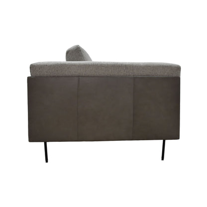 Divano in tessuto e pelle Sinclair di Classic Home