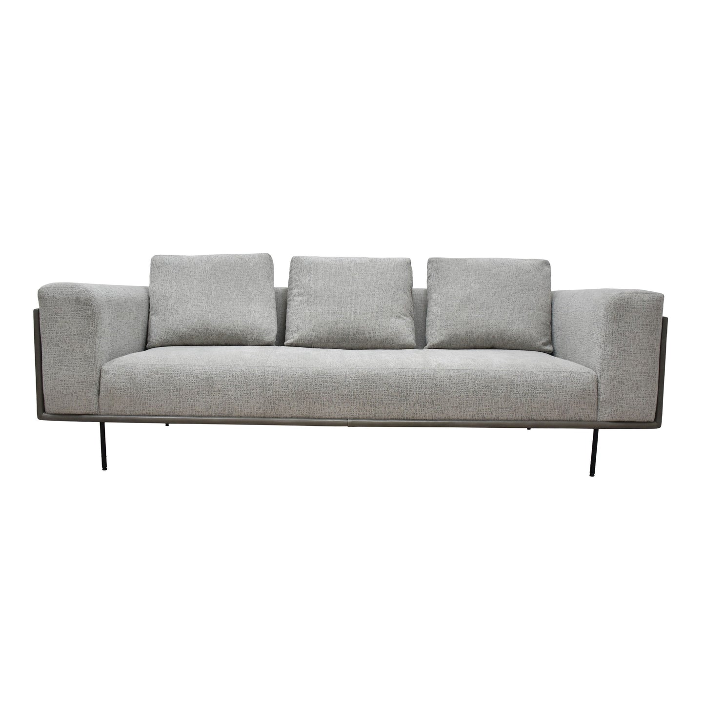 Divano in tessuto e pelle Sinclair di Classic Home