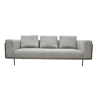 Divano in tessuto e pelle Sinclair di Classic Home