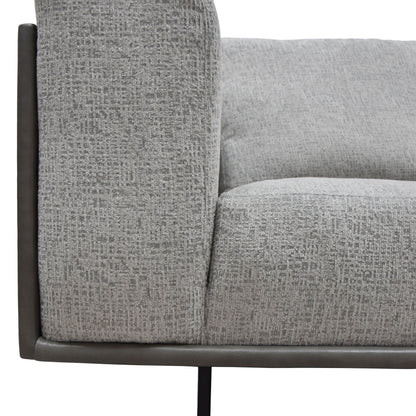 Divano in tessuto e pelle Sinclair di Classic Home