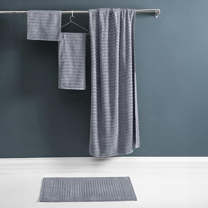 Set di 3 asciugamani turchi classici, teli da bagno in cotone e asciugamani a coste oversize, ultra morbidi e assorbenti, 40x65 cm