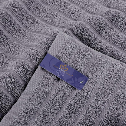 Set di 3 asciugamani turchi classici, teli da bagno in cotone e asciugamani a coste oversize, ultra morbidi e assorbenti, 40x65 cm