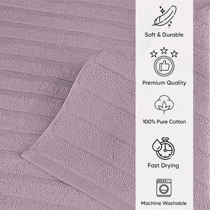 Set di 3 asciugamani turchi classici, teli da bagno in cotone e asciugamani a coste oversize, ultra morbidi e assorbenti, 40x65 cm