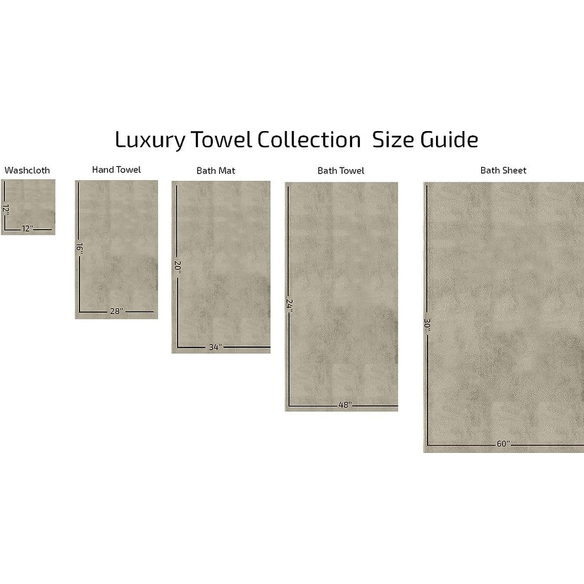 Set di asciugamani in cotone turco CTT %100 da 8 o 9 pezzi, ad asciugatura rapida e assorbente