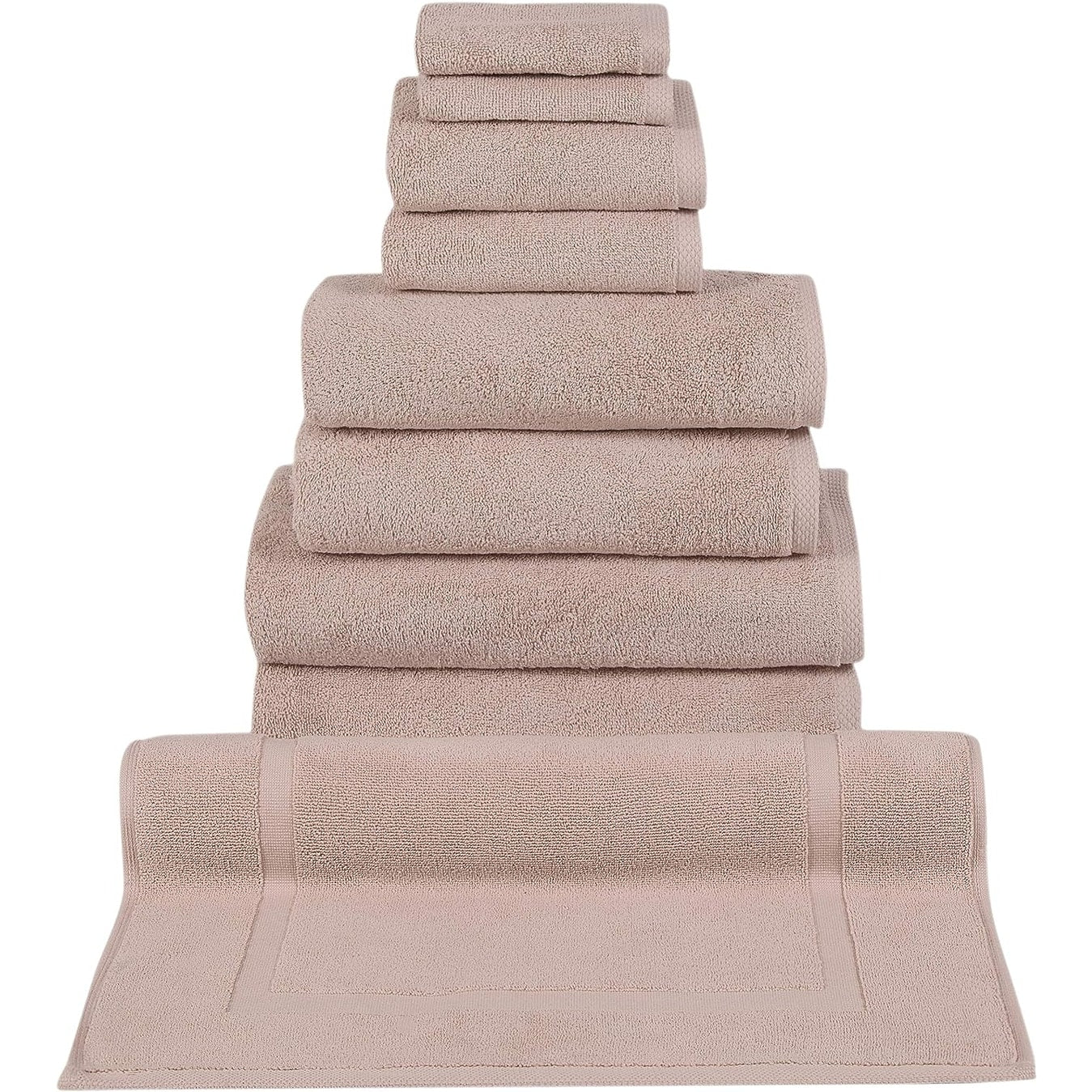 Set di asciugamani in cotone turco CTT %100 da 8 o 9 pezzi, ad asciugatura rapida e assorbente