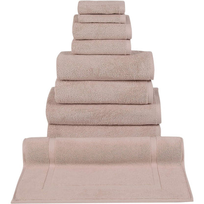 Set di asciugamani in cotone turco CTT %100 da 8 o 9 pezzi, ad asciugatura rapida e assorbente