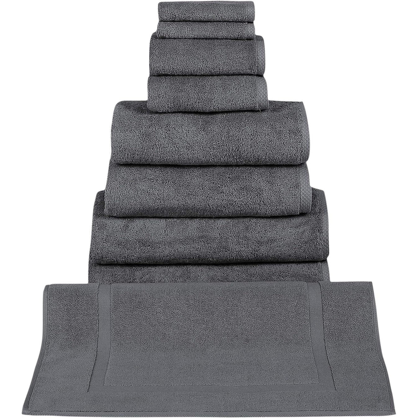 Set di asciugamani in cotone turco CTT %100 da 8 o 9 pezzi, ad asciugatura rapida e assorbente