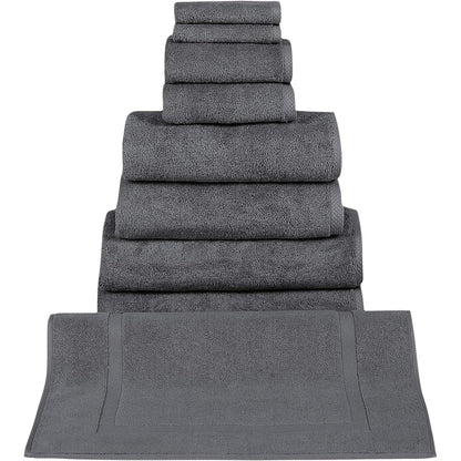 Set di asciugamani in cotone turco CTT %100 da 8 o 9 pezzi, ad asciugatura rapida e assorbente