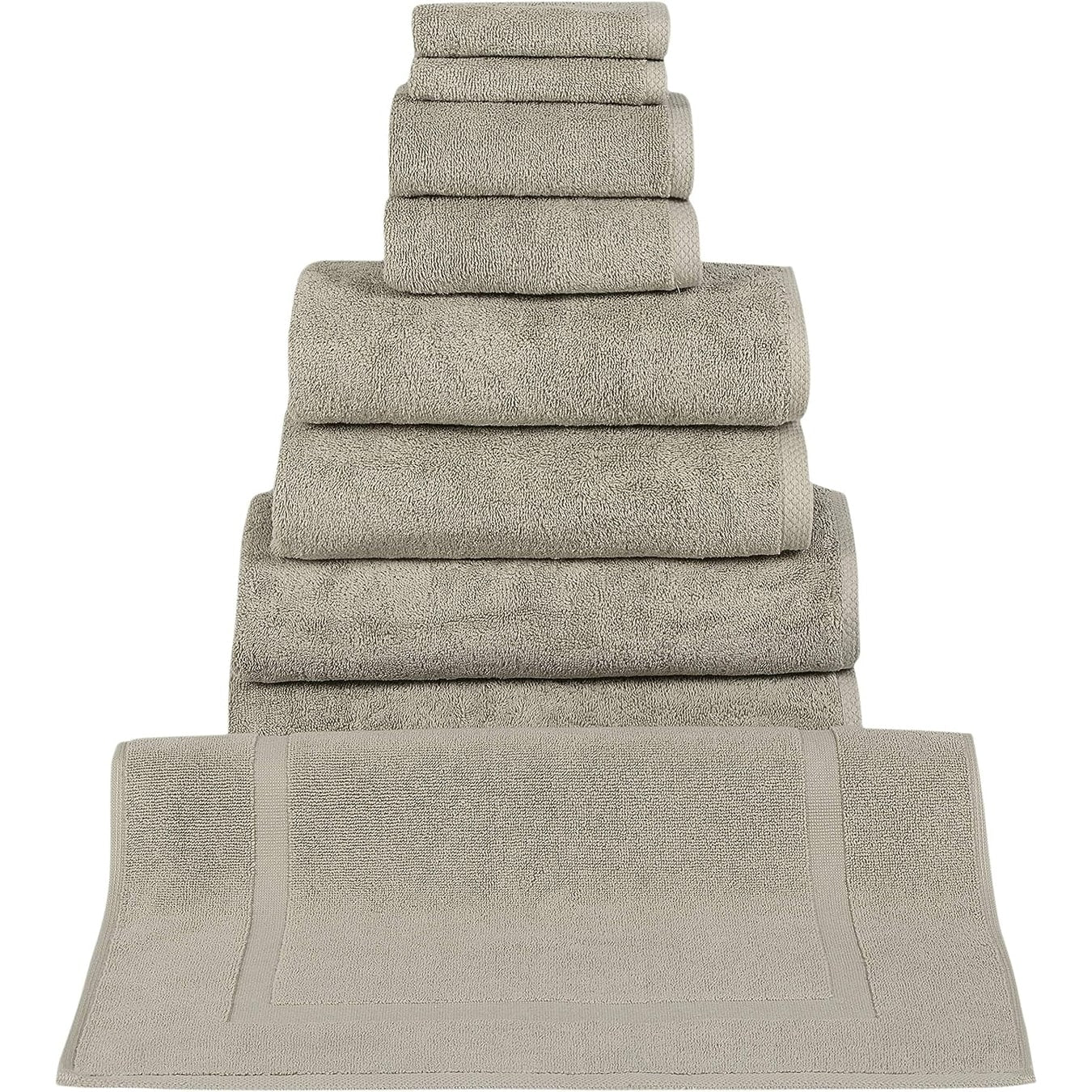 Set di asciugamani in cotone turco CTT %100 da 8 o 9 pezzi, ad asciugatura rapida e assorbente