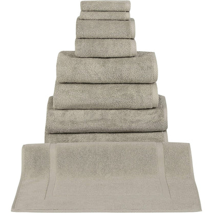 Set di asciugamani in cotone turco CTT %100 da 8 o 9 pezzi, ad asciugatura rapida e assorbente