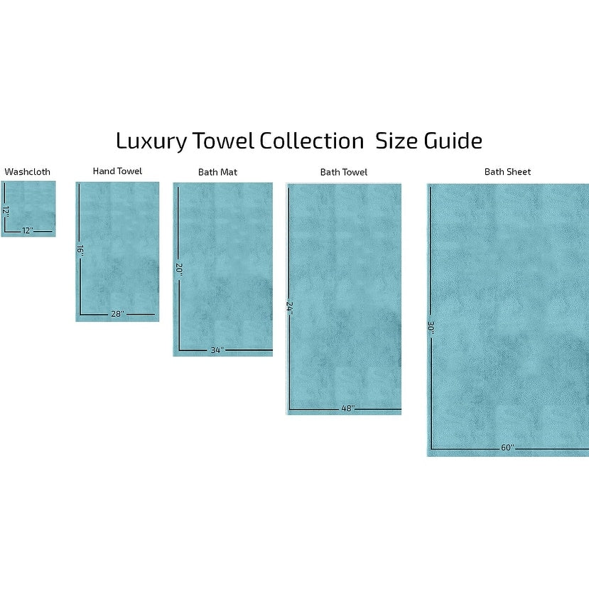 Set di asciugamani in cotone turco CTT %100 da 8 o 9 pezzi, ad asciugatura rapida e assorbente