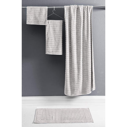 Set di 3 asciugamani turchi classici, teli da bagno in cotone e asciugamani a coste oversize, ultra morbidi e assorbenti, 40x65 cm