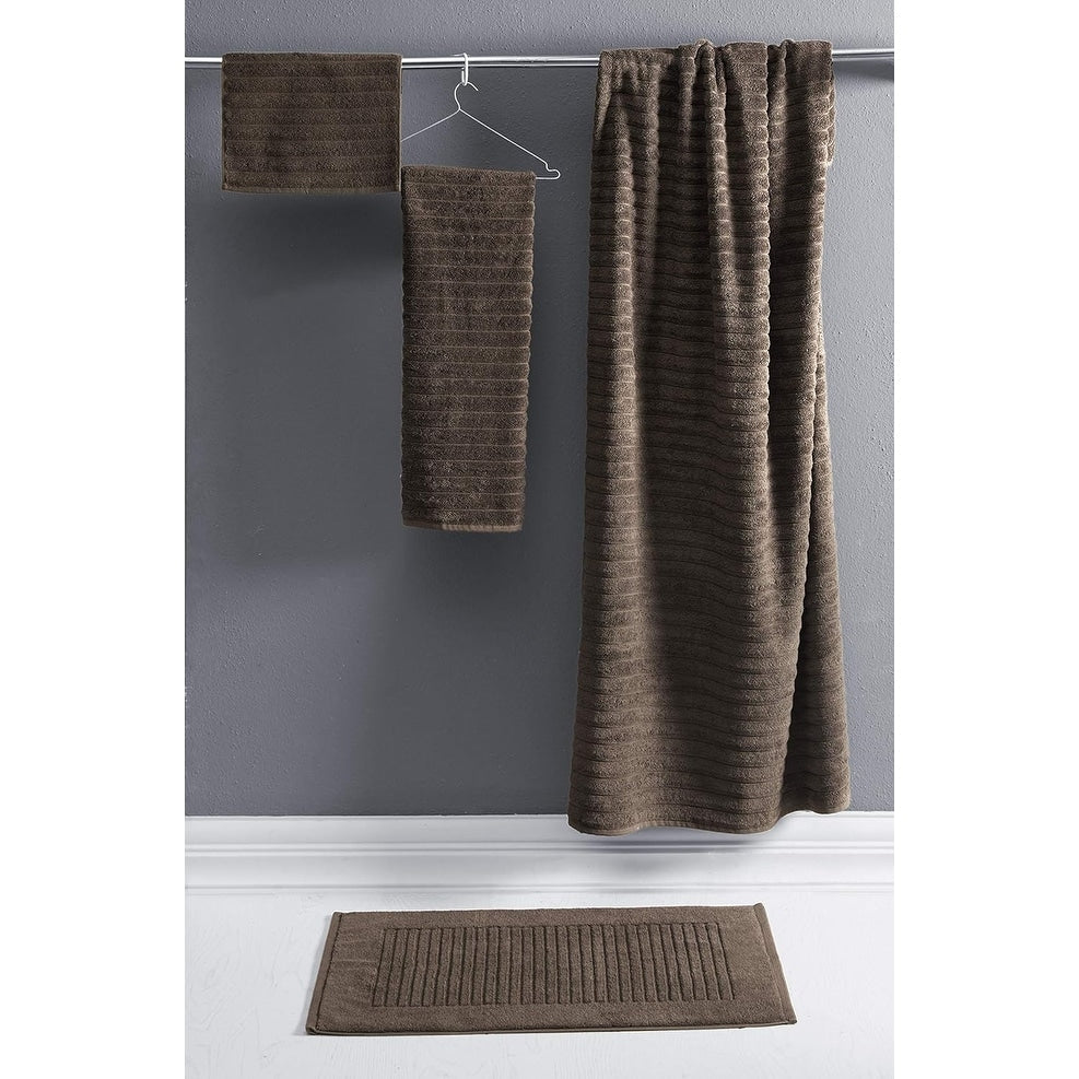 Set di 3 asciugamani turchi classici, teli da bagno in cotone e asciugamani a coste oversize, ultra morbidi e assorbenti, 40x65 cm