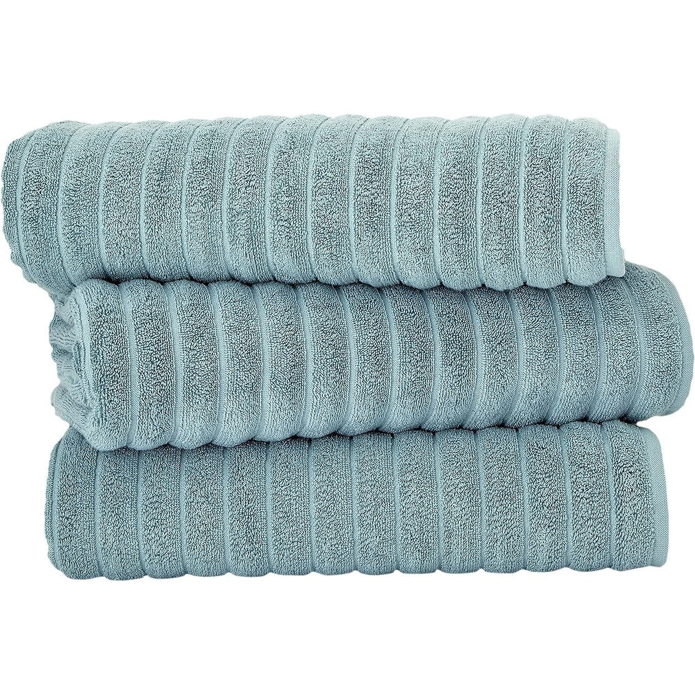 Set di 3 asciugamani turchi classici, teli da bagno in cotone e asciugamani a coste oversize, ultra morbidi e assorbenti, 40x65 cm