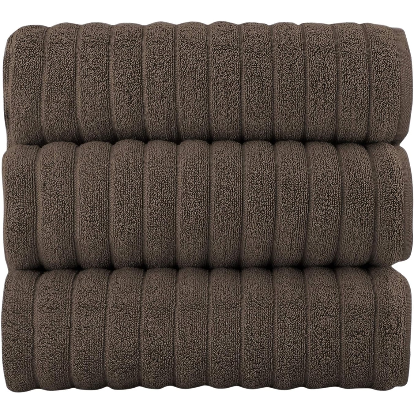 Set di 3 asciugamani turchi classici, teli da bagno in cotone e asciugamani a coste oversize, ultra morbidi e assorbenti, 40x65 cm