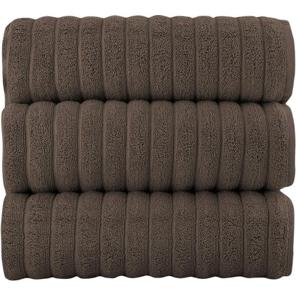 Set di 3 asciugamani turchi classici, teli da bagno in cotone e asciugamani a coste oversize, ultra morbidi e assorbenti, 40x65 cm