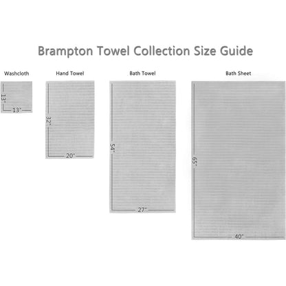 Set di 3 asciugamani turchi classici, teli da bagno in cotone e asciugamani a coste oversize, ultra morbidi e assorbenti, 40x65 cm