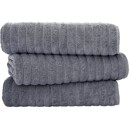 Set di 3 asciugamani turchi classici, teli da bagno in cotone e asciugamani a coste oversize, ultra morbidi e assorbenti, 40x65 cm