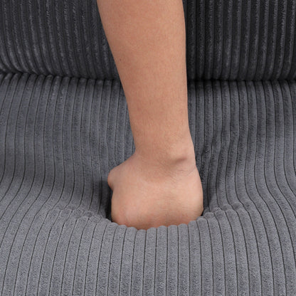 Divano componibile classico a 4 posti a forma di U con cuscini rimovibili e gambe in legno massello per soggiorno e studio