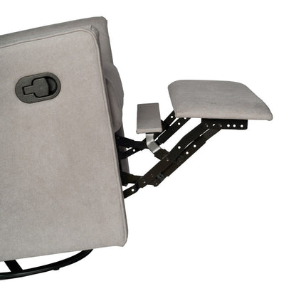 Poltrona girevole a dondolo reclinabile manuale classica imbottita