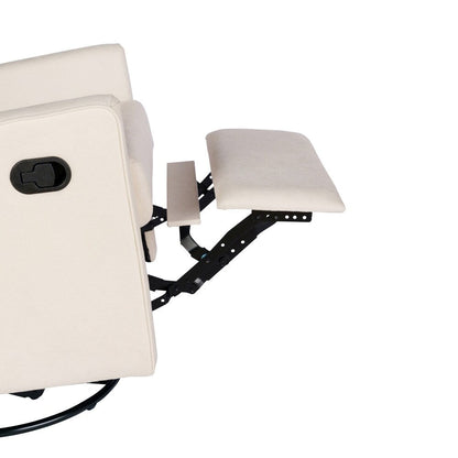 Poltrona girevole a dondolo reclinabile manuale classica imbottita