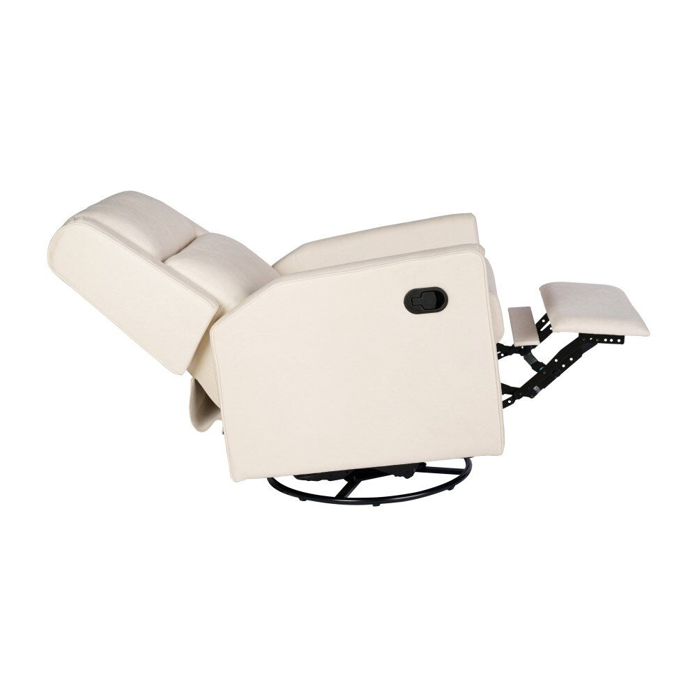 Poltrona girevole a dondolo reclinabile manuale classica imbottita