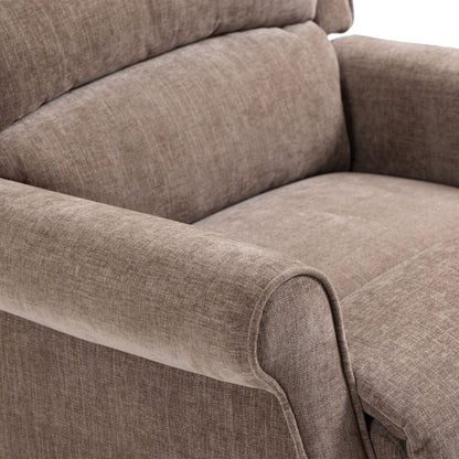 Poltrona reclinabile elettrica in tessuto ciniglia Clihome con massaggio