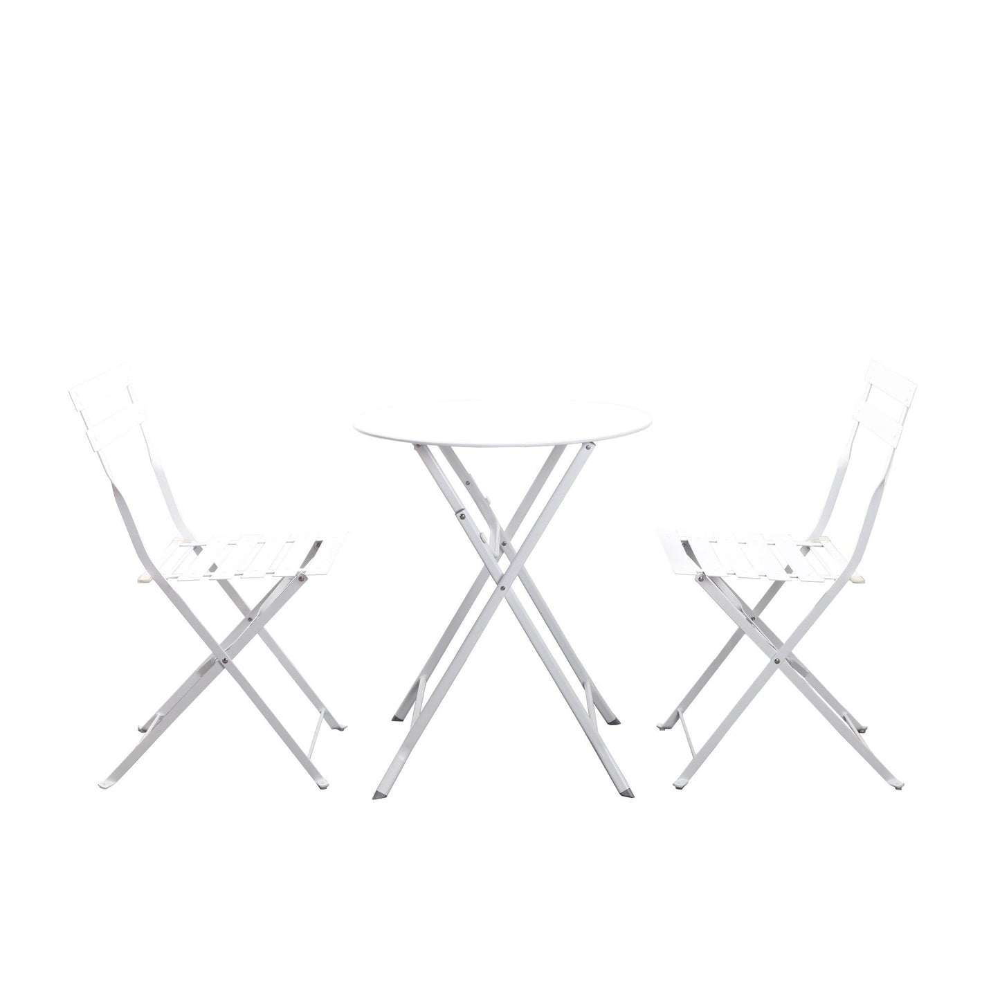 Set da bistrot per patio in acciaio di alta qualità da 3 pezzi Clihome Outdoor