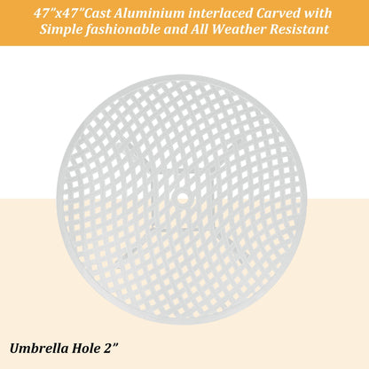 Set da pranzo per patio in alluminio pressofuso da 5 pezzi Clihome