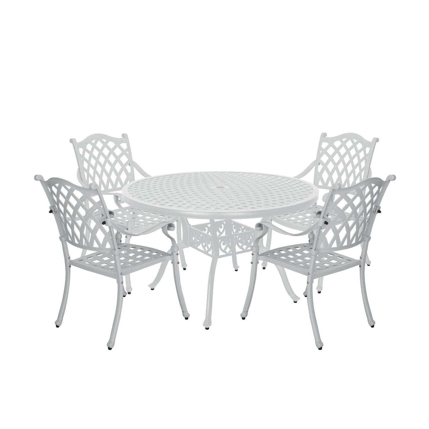 Set da pranzo per patio in alluminio pressofuso da 5 pezzi Clihome