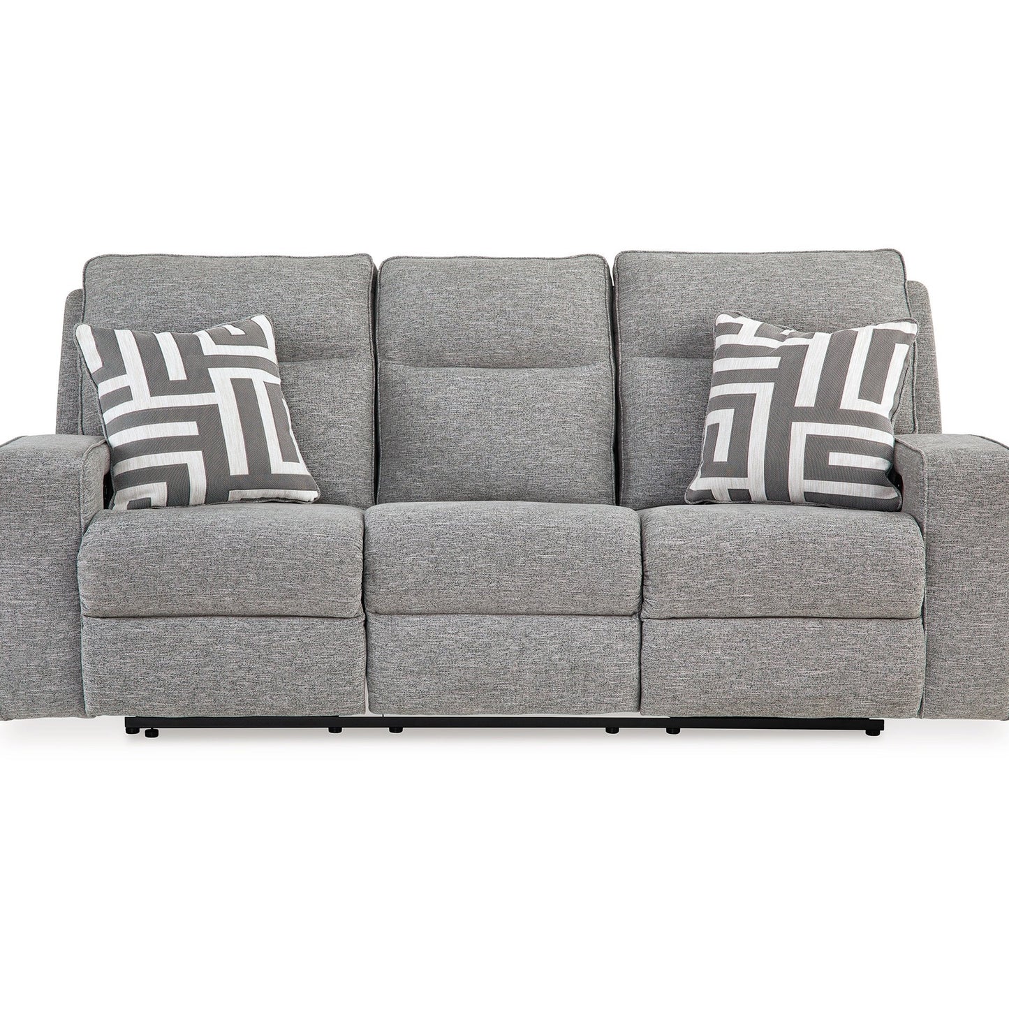 Divano reclinabile Cloe Power, grigio Performance Nuvella, 2 cuscini, 88 pollici